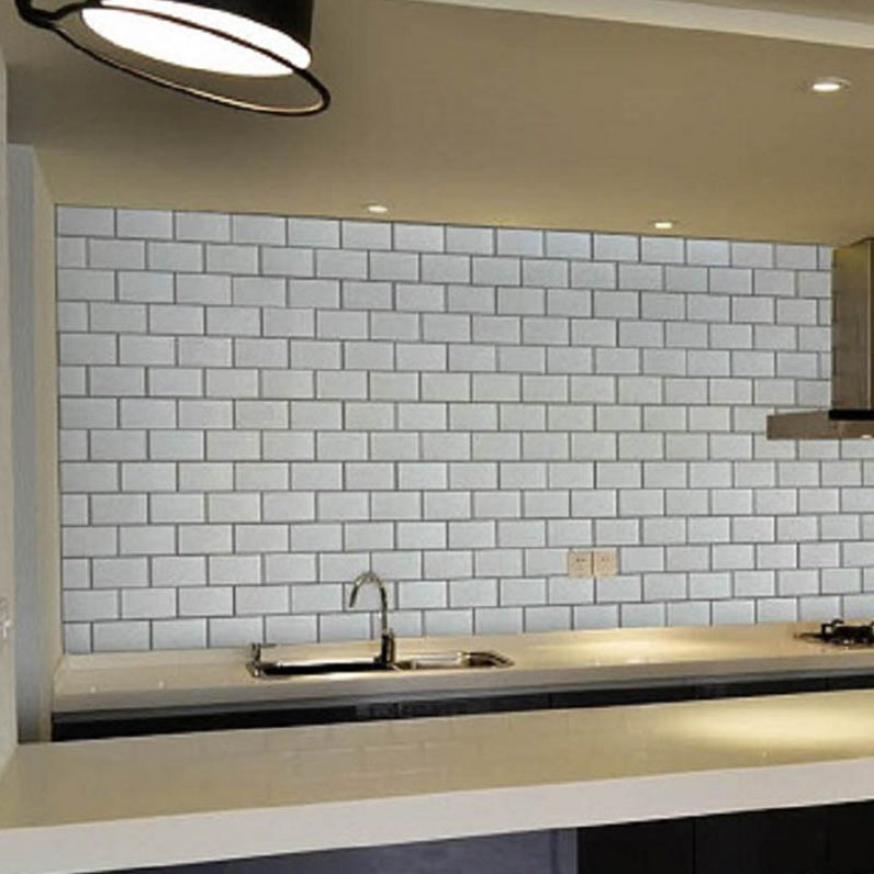SkinnyTile 6" x 3" Glass Peel and Stick Subway Tile in Silver Wayfair.ca